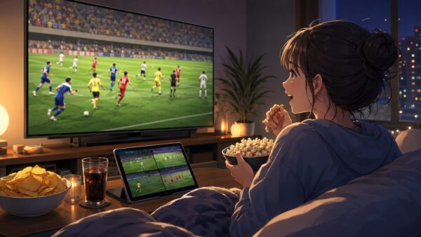 ワールドカップ2026の全104試合をDAZN有料プランで楽しむ日本人女性